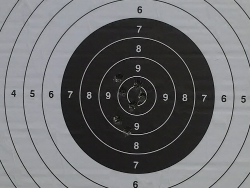 shooting target with scores 3